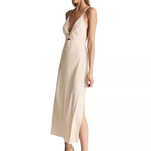 Reiss Dresses & Skirts - Reiss | Ellis Plunge Neck Bodycon Midi Dress